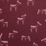 Stillshirt Bio Merinowolle Siebdruck Rehe samtrosa