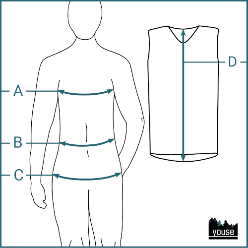 Abmessungen Herrentrikot