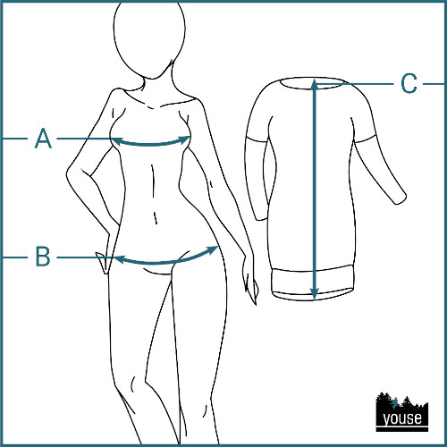 Abmessungen Raglanshirt Edina