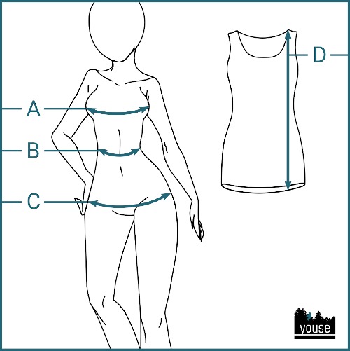 Abmessungen Unterhemd Damen