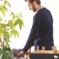 Preview: Herrenpullover Ron aus Bio Merinowolle schwarzblau mit V-Ausschnitt