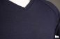 Preview: Herrenpullover Ron aus Bio Merinowolle schwarzblau mit V-Ausschnitt