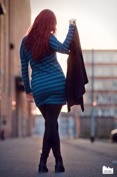 Amia azurblau und schwarzblau