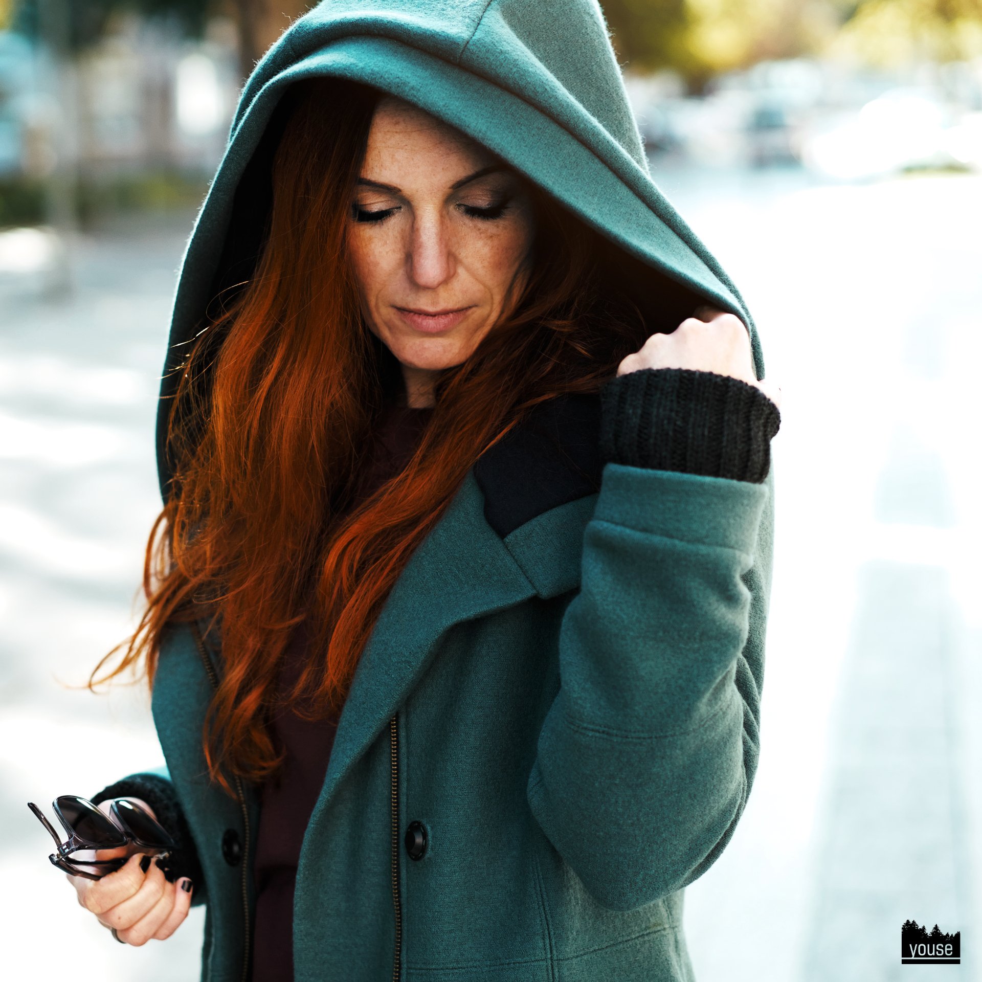 3-in-1-Mantel Ava Bio Merinowolle ozeangrün