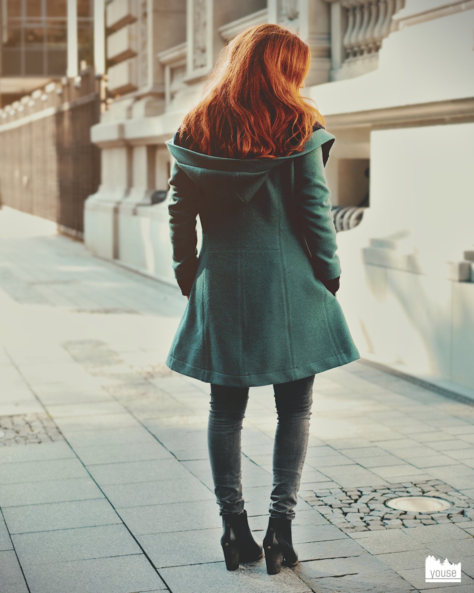 Preview: 3-in-1-Mantel Ava Bio Merinowolle ozeangrün