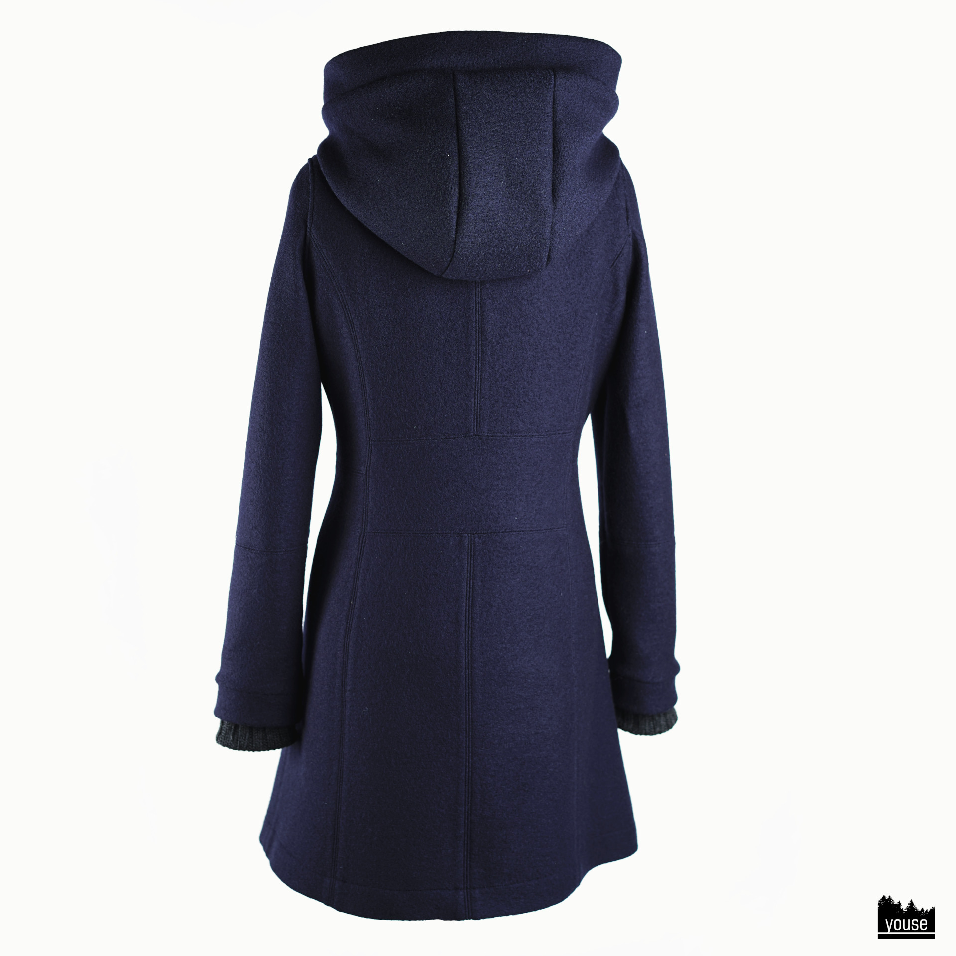 3-in-1-Mantel Ava Bio Merinowolle schwarzblau