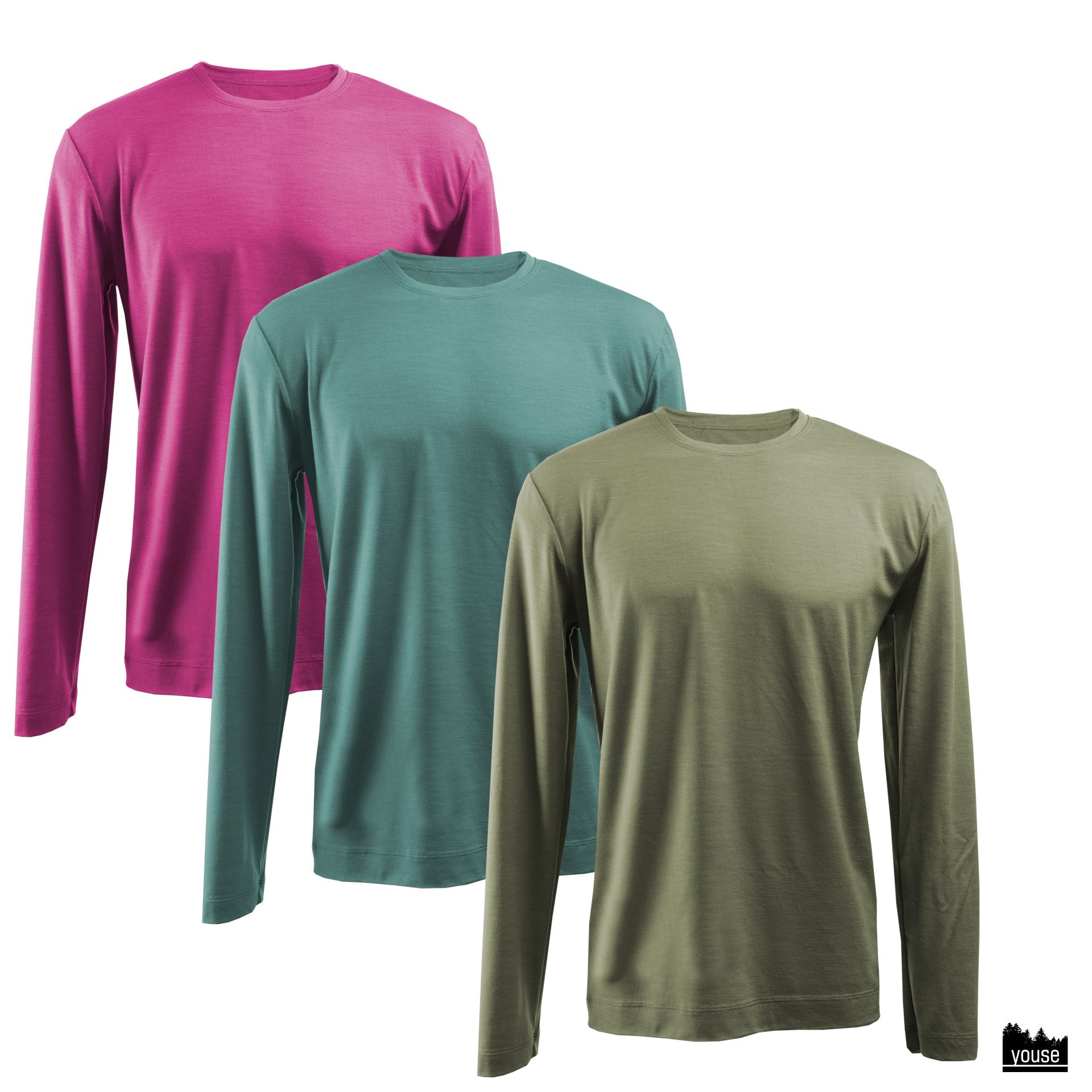 Preview: Basic Shirt aus Bio Merinowolle langarm