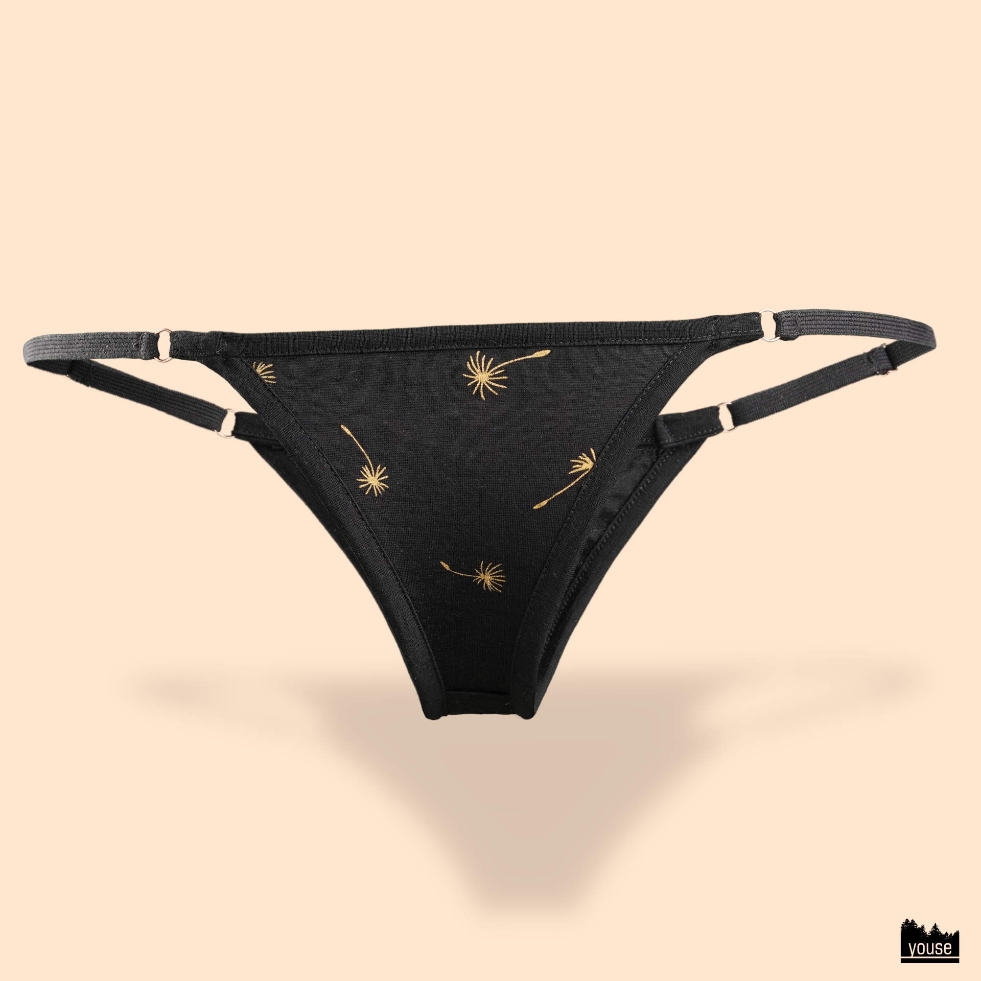 Tanga Venus aus Bio Merinowolle Pusteblumen hinten