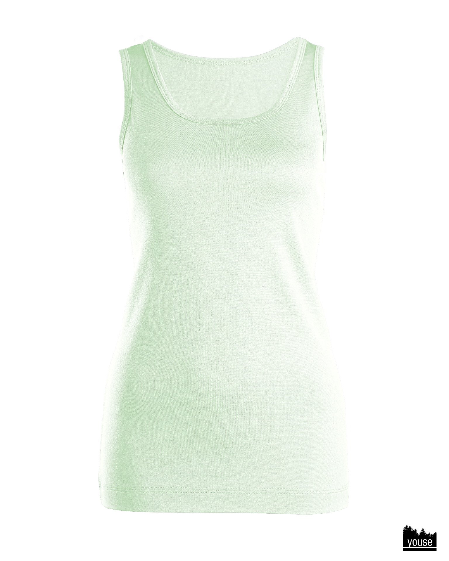 Merinowolle Damen Unterhemd mulesingfrei nebelgrün