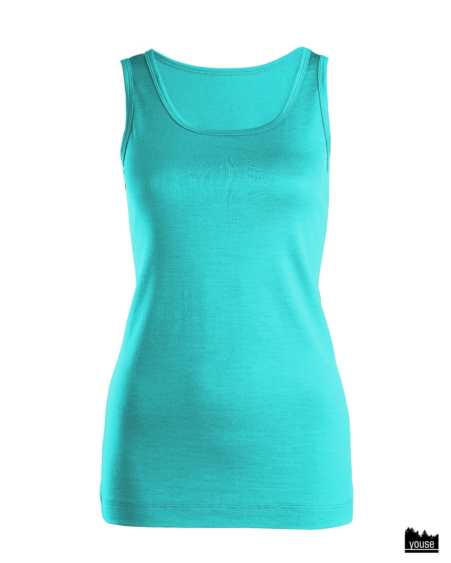 Merinowolle Damen Unterhemd mulesingfrei türkis
