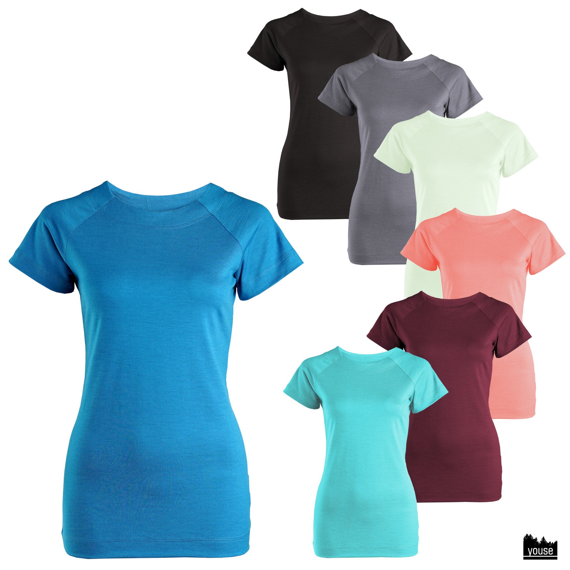 Raglanshirt Edina aus Bio Merinowolle  kurzarm