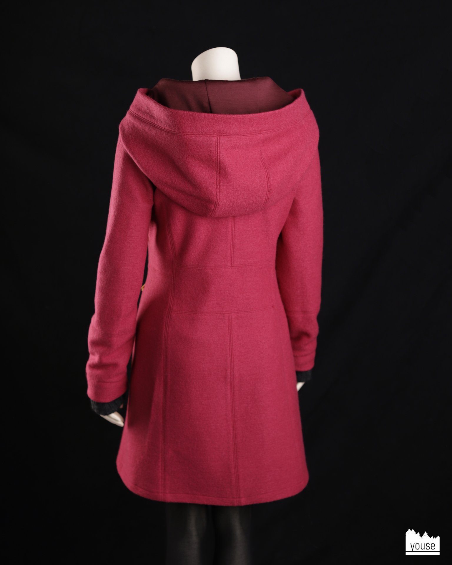 3-in-1-Mantel Ava Bio Merinowolle samtrot
