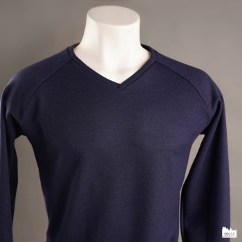 Herrenpullover Ron aus Bio Merinowolle schwarz mit Rundhals-Ausschnitt