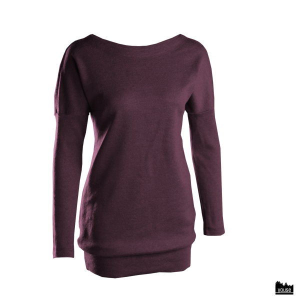 Aina Dress aus Bio Merinowolle pflaumenrot