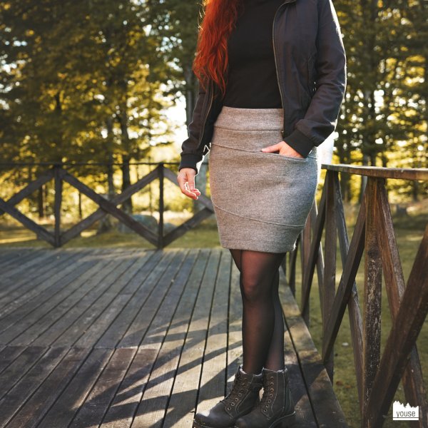 Walk Rock Dia aus Bio Merinowolle grau meliert