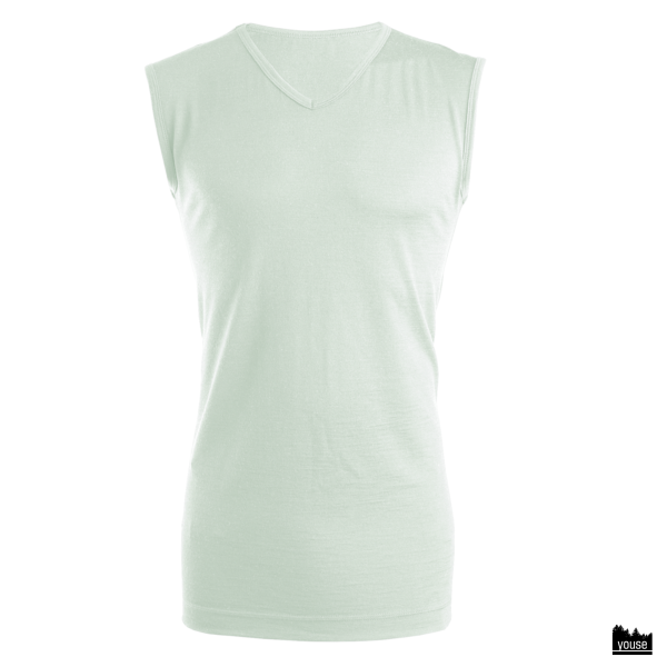 Merinowolle Herren Unterhemd mulesingfrei nebelgrün