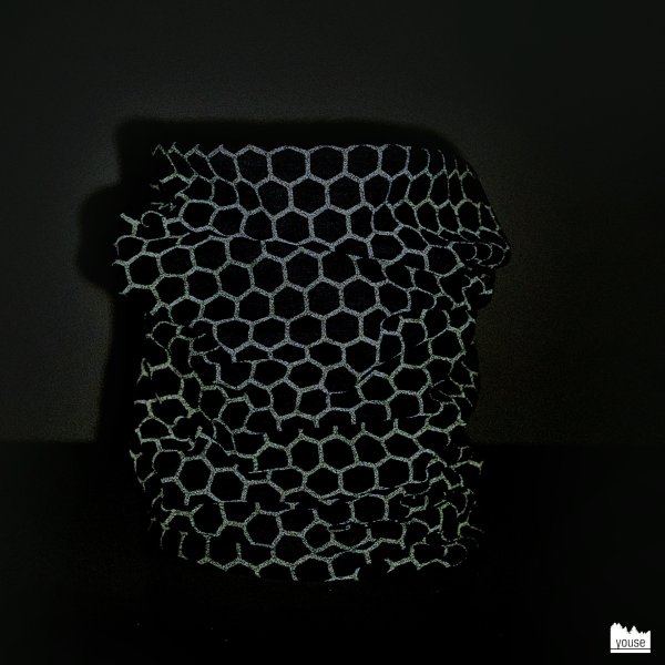 Loop grau mit Wabenmuster transreflektierend