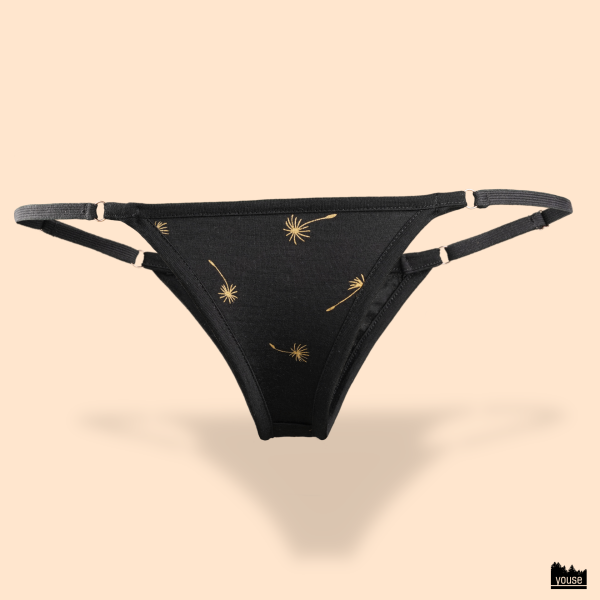 Tanga Venus aus Bio Merinowolle Pusteblumen hinten