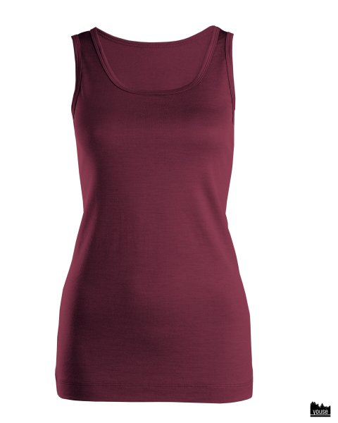 Merinowolle Damen Unterhemd mulesingfrei burgund