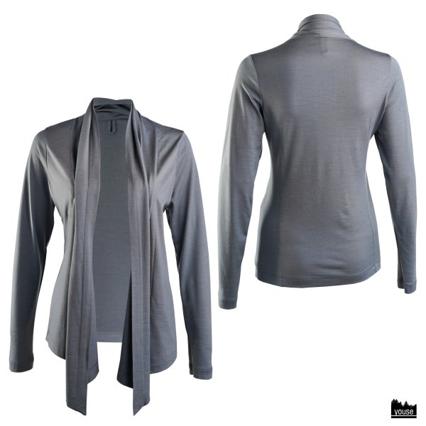 Franie - der leichte Cardigan aus Bio Merinowolle in grau