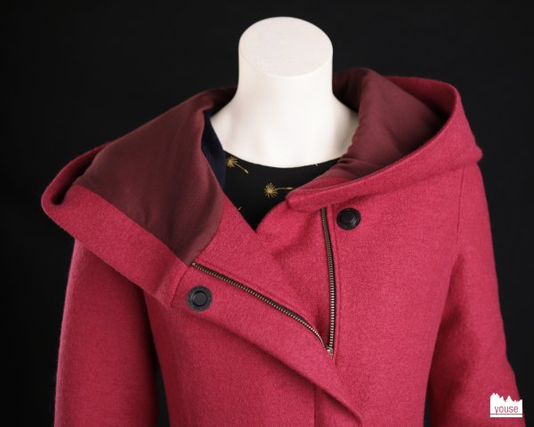 3-in-1-Mantel Ava Bio Merinowolle samtrot